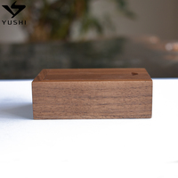 Kotak Cincin Tema Malaikat Kayu Walnut Poles Elegan Baru 2026 dengan Tutup untuk Lamaran & Pertunangan