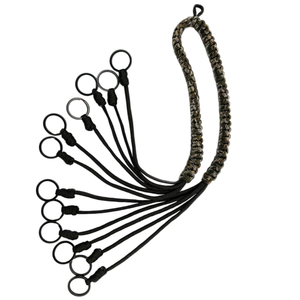 Cordon de transport tressé camouflage 550 Paracord à 12 anneaux pour équipement de terrain extérieur, support multi-boucles pour matériel de rangement - Product Image 4