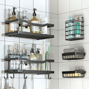 Toothbrush Holder Bathroom Heavy Duty Accessories Holder Storage Organizer Kitchen Tool Full Set <b>Rack</b> Stand <b>Shower</b> <b>Corner</b> Caddy - Product Image 1