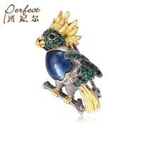 PARFAIT fait à la main fantaisie réaliste oiseau émail petite broche broche/925 broches en argent Sterling
