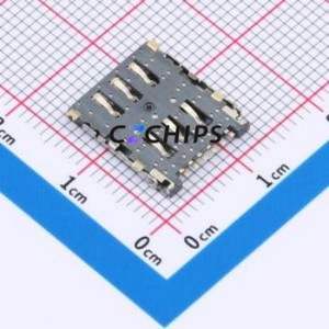 CSIM-1306-6P SIM Card Connector SMD Connector Flip Cover Type Nano SIM Card Card Holder 1.4mm - Product Image 2