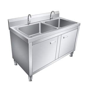 Commerciële 304 Roestvrijstalen Gootsteen Enkele Dubbele Drie Gootsteen Keuken Geïntegreerde Kast Afwastafel Hotel Huishouden - Product Image 3