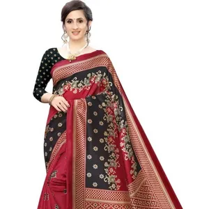 Migliore qualità seta e cotone indiano etnico prezzo basso sari di cotone normale usura regolare Online sari indiani