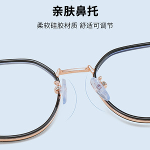 Nouvelles lunettes anti-lumière bleue à monture octogonale complète, monture hybride en métal TR, légères, unisexes, pour adultes, YC5106 C1 - Product Image 4