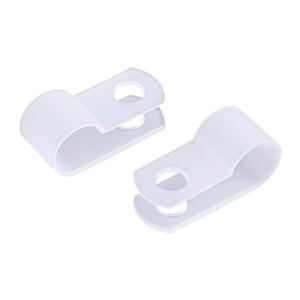 R-Type Nylon <b>Cable</b> Clip U-Type <b>Cable</b> <b>Management</b> Clip Plastic <b>Cable</b> Fixing Clip with Rubber and Steel Material - Product Image 1