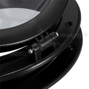 Hublot rond en plastique noir de 26 cm (10 pouces) pour bateau, camping-car, ouverture de hublot de bateau, fenêtre de hublot de yacht - Product Image 5