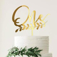 Decorazione per Torta di Primo Compleanno, Topper in Legno e Acrilico a Doppio Strato per Banchetti e Dessert