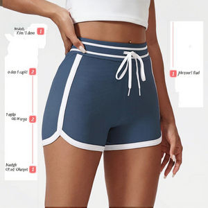 2026 Summer High Quality Ladies Running <b>Sweatpants</b> Custom Logo Solid Striped Side Design Workout Gym <b>Short</b> Pants Drawstring High - Product Image 3