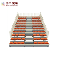 Siège télescopique motorisé électrique, chaise pliante en HDPE, système de gradins rétractables, cadre en acier robuste, stade intérieur