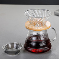 Carafe à café en verre pour infusion manuelle, Cloud Pot, avec filtre, pour Cold Brew et American Drip, ensemble de cafetière