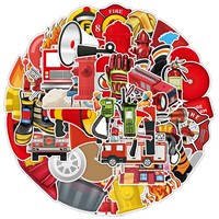 Ensemble d'autocollants personnalisés pour pompiers, autocollants en vinyle de haute qualité pour la fenêtre de la voiture, l'ordinateur portable, le casque, le skateboard, la décoration