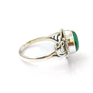 Bague en malachite, pierre précieuse de luxe, ajustable, collection artisanale, bagues fines, bijoux en argent sterling 925, prix de gros - Product Image 5
