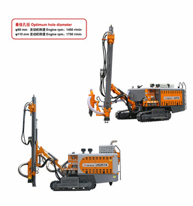 ZEGA D535 Compresor de aire de superficie de mina sobre orugas DTH Drill Blast Rock Stone Hole Mine Drilling Rig Machine - Product Image 1