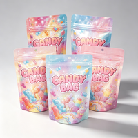 Pochette d'emballage alimentaire personnalisable avec fermeture éclair, taille et couleur au choix, faible MOQ, pour bonbons et snacks, sac en plastique recyclable
