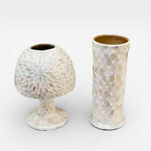 Vase décoratif en nacre naturelle pour table, porte-fleurs, mosaïque de coquillages, artisanat artistique, vase pour décoration de table - Product Image 6