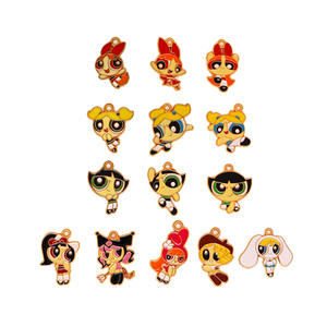 Karikatür Sevimli Kızlar Üniforması Kadın Çinko Alaşımı Yağ Damlası DIY Yaratıcı Animasyon Süs Telefon Zinciri Kolye Aksesuarları - Product Image 5