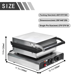 Macchina per Waffle Belga Commerciale Antiaderente in Acciaio Inox con Controllo della Temperatura e Spegnimento Automatico - Product Image 2