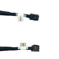 Câble de connecteur MINI SAS haute densité 36 broches SFF-8643 à SFF-8643 une extrémité pliée vers l'intérieur des pièces d'ordinateur