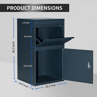 Caja de paquetería personalizada para el hogar y el jardín, buzones de seguridad, caja de paquetería antirrobo para exteriores, caja de entrega de paquetes