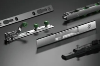 Porte et fenêtres coulissantes en aluminium au design moderne, cadre en alliage d'aluminium avec mécanismes de fenêtre coulissante