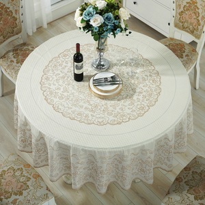 Disposable Waterproof Plastic <strong>protection</strong> 72" Picnic Round <strong>Table</strong> Covers for Events Wedding Decoration with Custom logo - Product Image 5