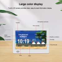 Affichage LCD Jour Date Heure Démence Horloges 7 Pouces Calendrier Numérique Horloge avec 24 Alarmes Carte SD pour Personnes Âgées Perte de Mémoire