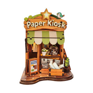 Kit de bricolage pour maison miniature et maison de poupée - Coin lecture avec miniatures de maison de poupée, ensemble complet de maison de poupée miniature - Product Image 3