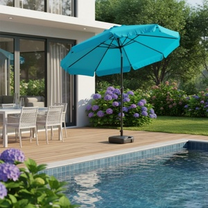 Parasol de plage italien Parasol de plage en FRP de qualité commerciale Parasol de plage robuste de 10 pieds de style pagode Parasol de patio - Product Image 1