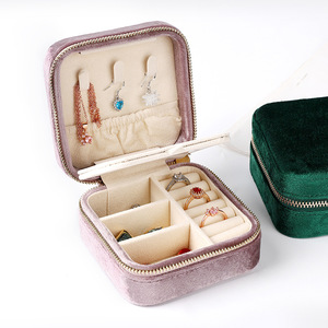 Jewelry Box Velvet Travel Velvetvelvet Custom Jewelry Box Hot Sales Luxury Velvet Travel Jewelry Organizer