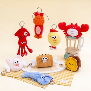 Nuevos y Adorables Peluches de Dibujos Animados: Patas de Pollo, <span class=keywords><strong>Cangrejo</strong></span> Gordo y Camarón <span class=keywords><strong>Mantis</strong></span>, Colgantes de Juguete, Llaveros para Mochila - Product Image 1