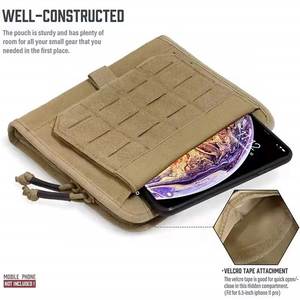 Wholesale Custom <b>Molle</b> Waterproof Tactical Admin Pouch EDC Medical and Map Tool <b>Bag</b> with OEM Support - Product Image 4