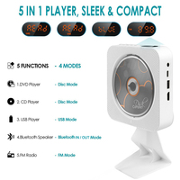 Lecteur DVD/CD domestique avec haut-parleurs, lecteur de musique et de vidéo multifonctionnel pour chambre à coucher, salon, USB, HDMI, FM
