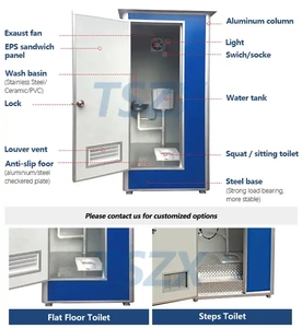 Customized Friendly <strong>Toilet</strong> Portable Mobile Public <strong>Toilet</strong> Outside Mobile <strong>Toilet</strong> with Water Tank Prefab Mobile Restroom Casa - Product Image 4