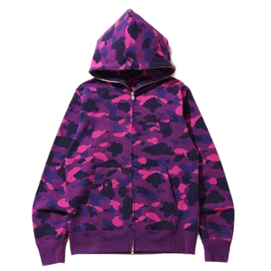 <span class=keywords><strong>Sudadera</strong></span> con capucha unisex 100% algodón Bapeed <span class=keywords><strong>Shark</strong></span> Camo con cremallera, edición <span class=keywords><strong>original</strong></span>, doble capucha, bordado 1:1, corte holgado - Product Image 3