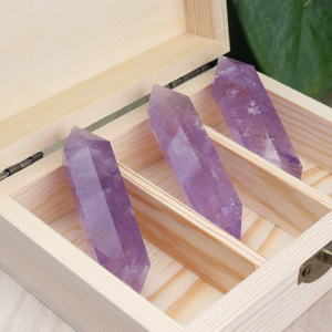 คริสตัลอเมทิสต์ธรรมชาติแบบสองปลายสำหรับการบำบัด - Product Image 6
