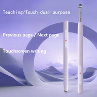 Stylet Tactile Téléscopique Rechargeable USB pour Enseignants avec Pointeur Lumineux et Télécommande de Présentation