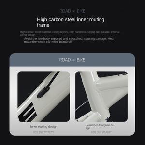 700c Manillar curvo adulto montaña carretera bicicleta tres radios rueda disco <span class=keywords><strong>freno</strong></span> estudiante viaje todoterreno carreras Shif bicicleta de <span class=keywords><strong>mesa</strong></span> - Product Image 4