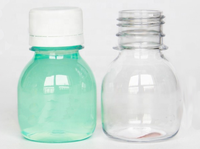 Bouteille ronde en PET de 60 ml (2 oz) pour boissons, mini bouteilles vides en plastique pour jus, lait, shots de gingembre avec bouchons antivol