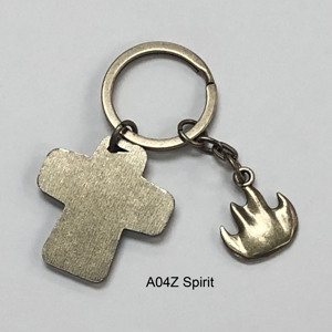 สั่งทําพิเศษแฟชั่นที่สวยงาม Alpha Series รูปร่างเปลวไฟของขวัญแหวนกุญแจโลหะหัตถกรรมที่ใส่กุญแจสําหรับของขวัญธุรกิจ - Product Image 2