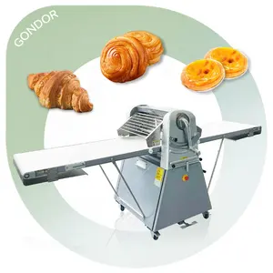 Masa Fondant pequeña pastelería Sheeter panadería China hizo laminación Trois Laminoir Laminoire Croissant máquina