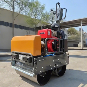 Yeni 600 kg Yürüme Tipi Çift Tamburlu Titreşimli Silindir Kompaktör, EPA Motorlu Asfalt Yol Silindiri Kompaktör - Product Image 3