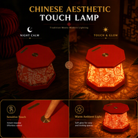Lampe en papier pliable, rechargeable par USB, commande tactile, lumière LED à intensité variable, lampe de table portable pour le camping en plein air, cadeau