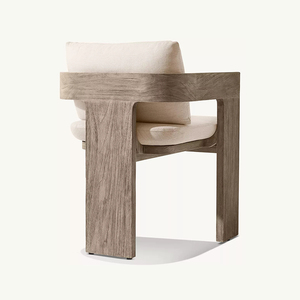 Ensemble de chaises et table de salle à manger en teck pour l'extérieur, ensemble de salle à manger de jardin pour la terrasse extérieure, utilisation en villa - Product Image 4