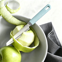 Couteau à éplucher les fruits, lame en acier inoxydable 3cr13 avec manche en pp et étui pour couteau
