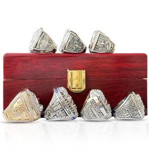 ニューイングランド愛国者ユニセックスチャンピオンシップリングセット6個入り<span class=keywords><strong>N</strong></span> FLジルコン合金ジュエリーカジュアルスポーツファッションホットセールパーティー/ギフト - Product Image 4