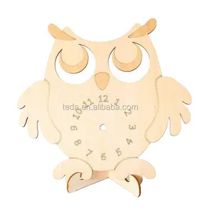 The owl patron saint Decorative Laser Cut Wood Wall Clock