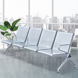 Silla de espera Tejinfei de tres asientos de acero inoxidable con reposabrazos para uso público en hospitales y aeropuertos - Product Image 2