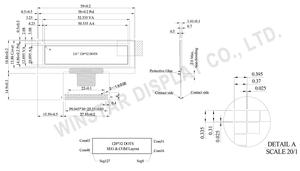 2인치 OLED 디스플레이 모듈 128x32 WEO012832K 작동 온도 -40 ° C+80 ° 산업용 기기 - Product Image 2