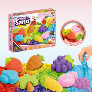 Set completo di sabbia spaziale molto venduto, vassoio per sabbia cinetica magica con stampi per frutta e gelato, set di giocattoli per bambini per giocare con la sabbia - Product Image 6