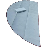 Tente de camping en forme de demi-lune, quatre cercles, tapis d'extérieur